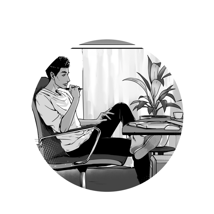Detailed Grayscale Manga